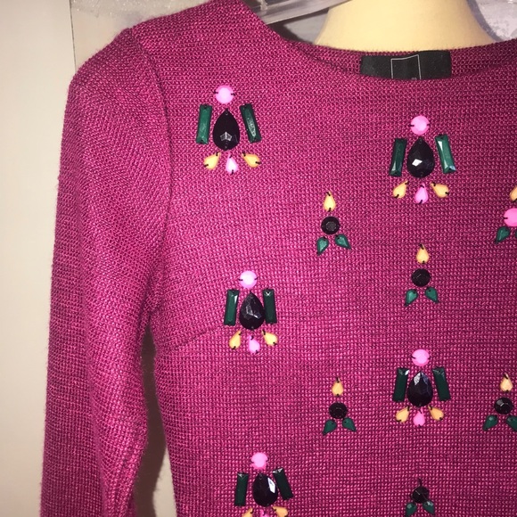 Dolce Vita XS jeweled peplum sweater, SO CUTE - Picture 2 of 2